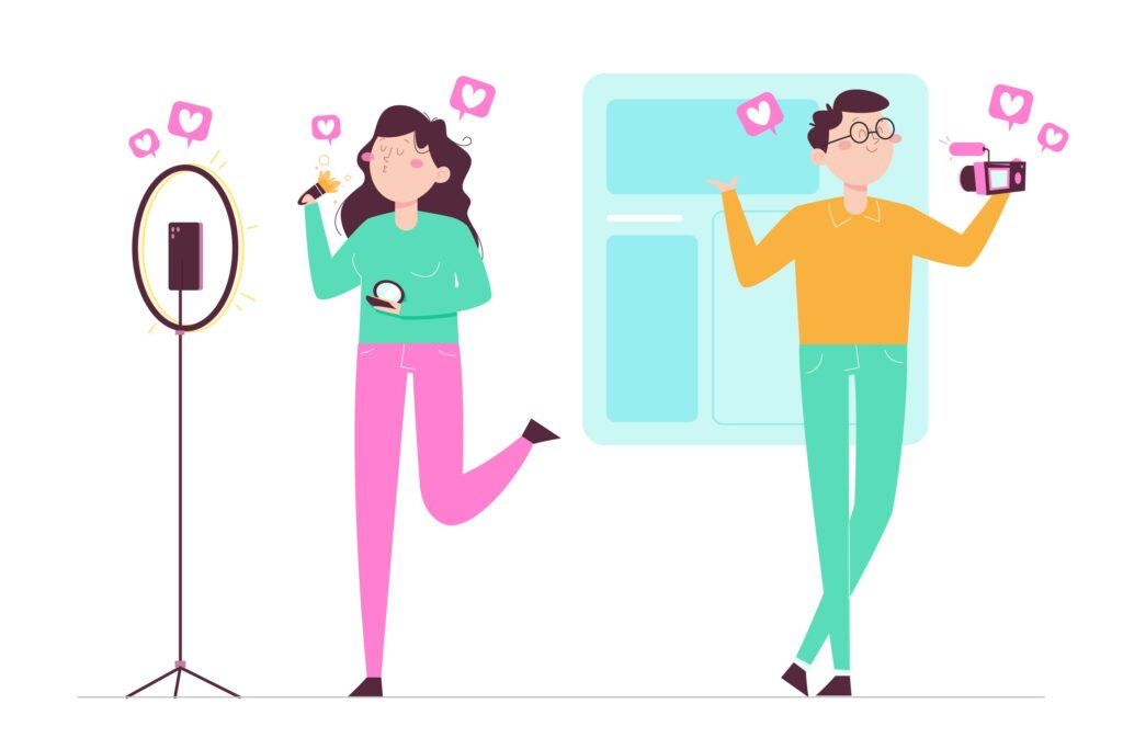 team of members managing influencer marketing