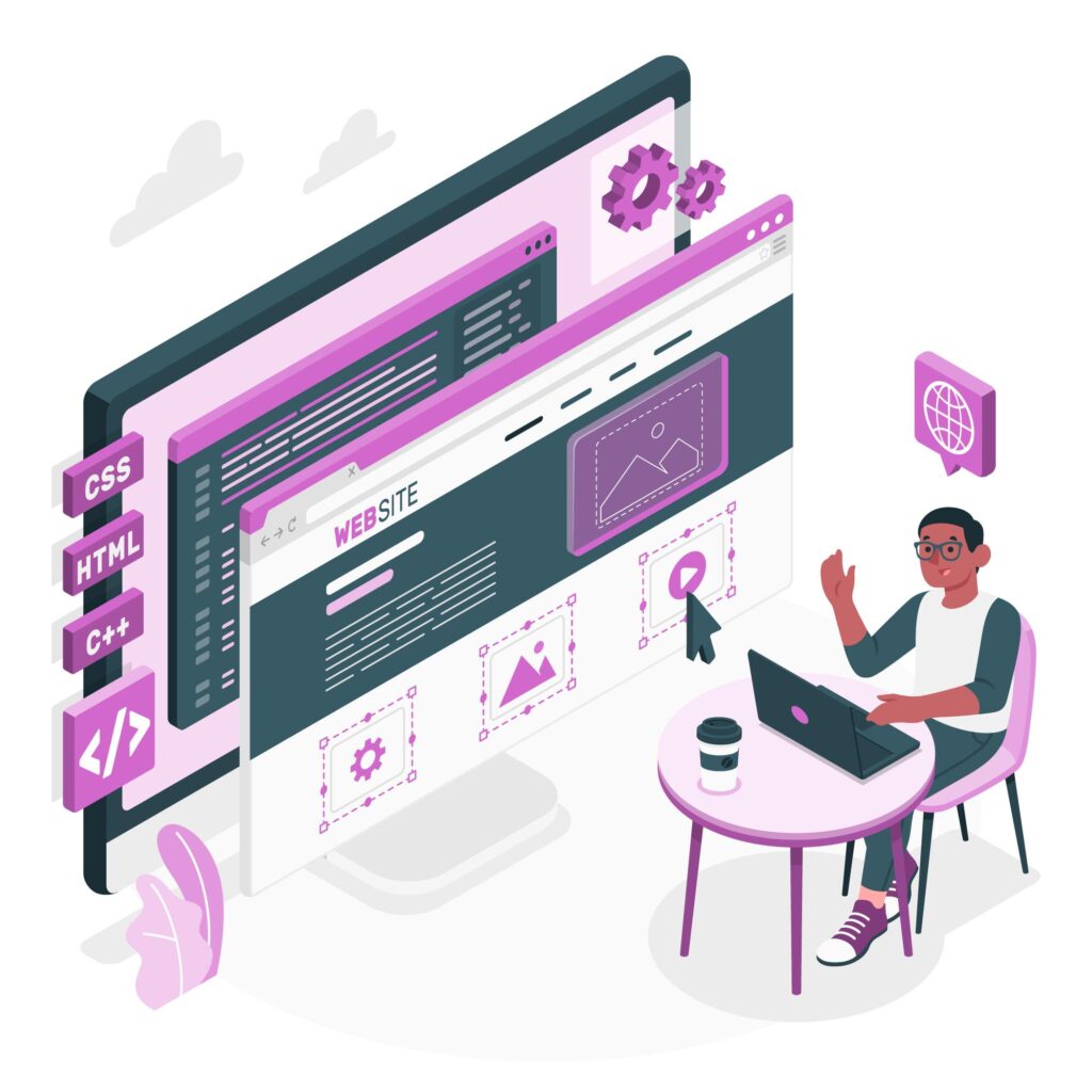 team of members managing web designing services.